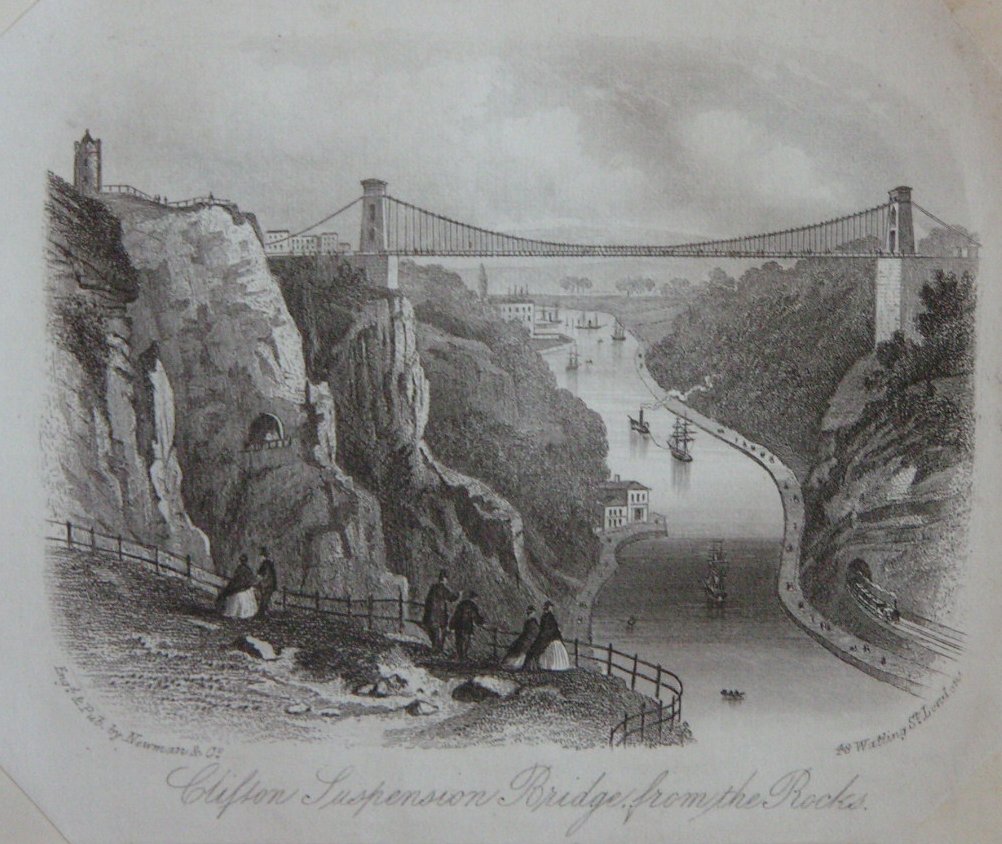 Steel Vignette - Clifton Suspension Bridge from the Rocks - Newman